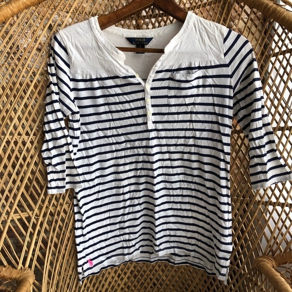 Striped Ralph Pauren Polo Top - Picture 1 of 3
